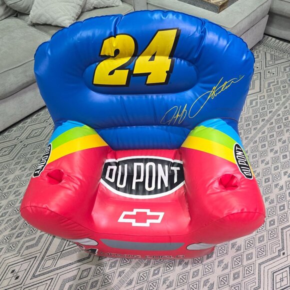 Jeff Gordon Inflatable Race Car Chair For Kids With DuPont Pepsi & GMAC Logos - - Picture 8 of 10